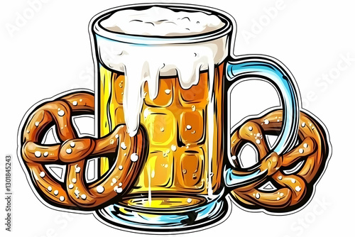 Illustration Beer Mug with ...