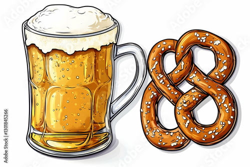 Illustration Beer Mug with ...
