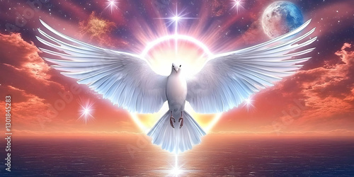 Illustration of White Dove,...