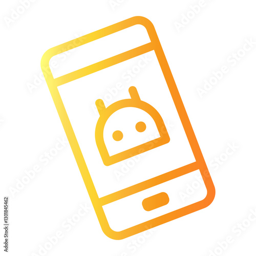 handphone Line Gradient Icon