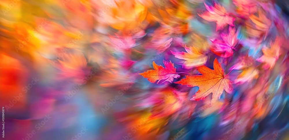 Vibrant autumn leaves in motion blur. Vibrant autumn leaves in motion blur.