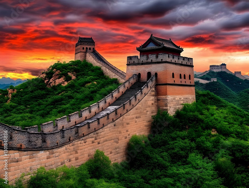 Photo Ancient Wall Sunset L...