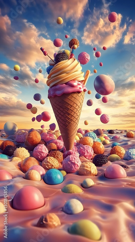 Sweet Dreams 3D Ice Cream I...