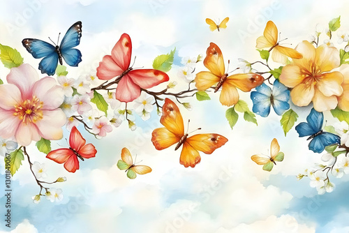 Illustration Colorful Butte...