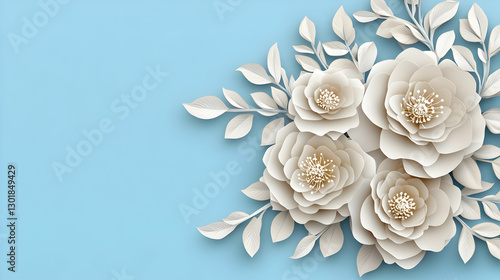 3D Illustration White Paper...