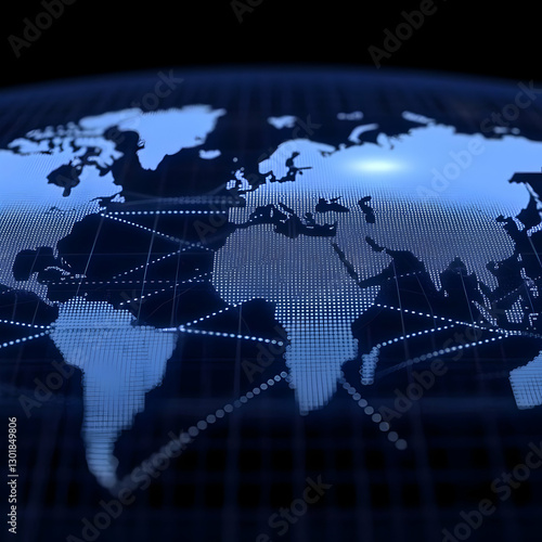 3D Illustration Global Netw...