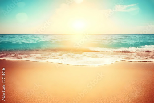 Photo Tranquil Beach Ocean ...