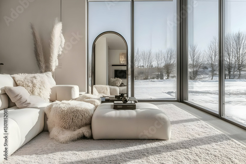 Photo Modern White Living R...