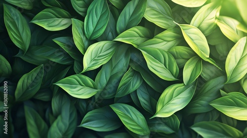 Wallpaper Mural Vibrant Green Leaf Closeup for Natural Background with Ultra-Detailed Texture Torontodigital.ca