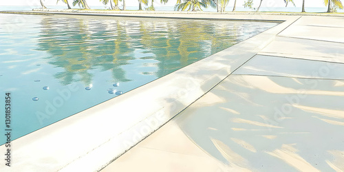 Illustration Serene Poolsid...
