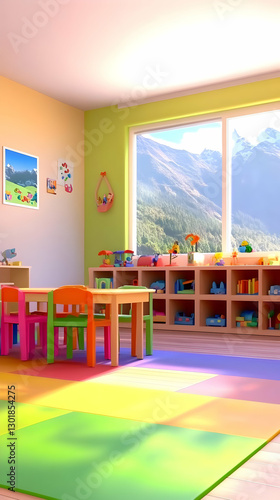 3D Illustration Kids Playro...