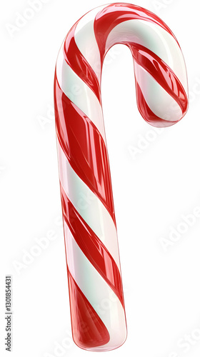 3D Illustration Red and Whi...