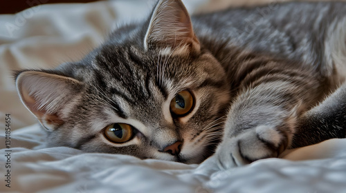 Photo Adorable Kitten Relax...