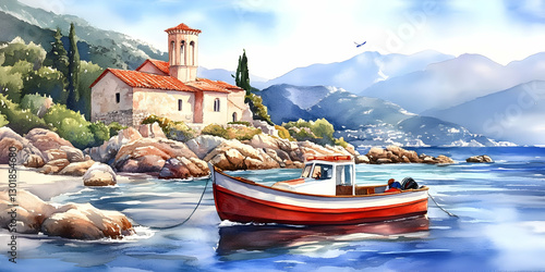 Watercolor Illustration Coa...