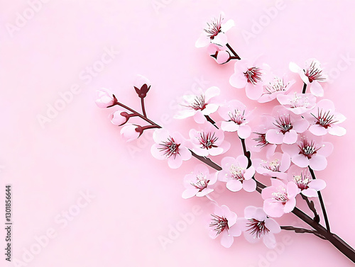 Illustration Pink Flowers B...