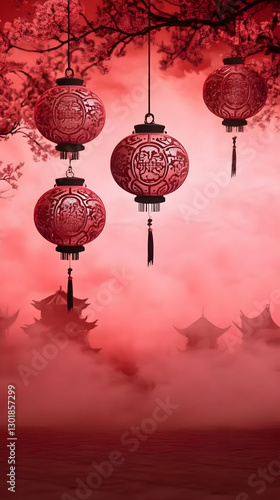 Illustration Red Lanterns, ...