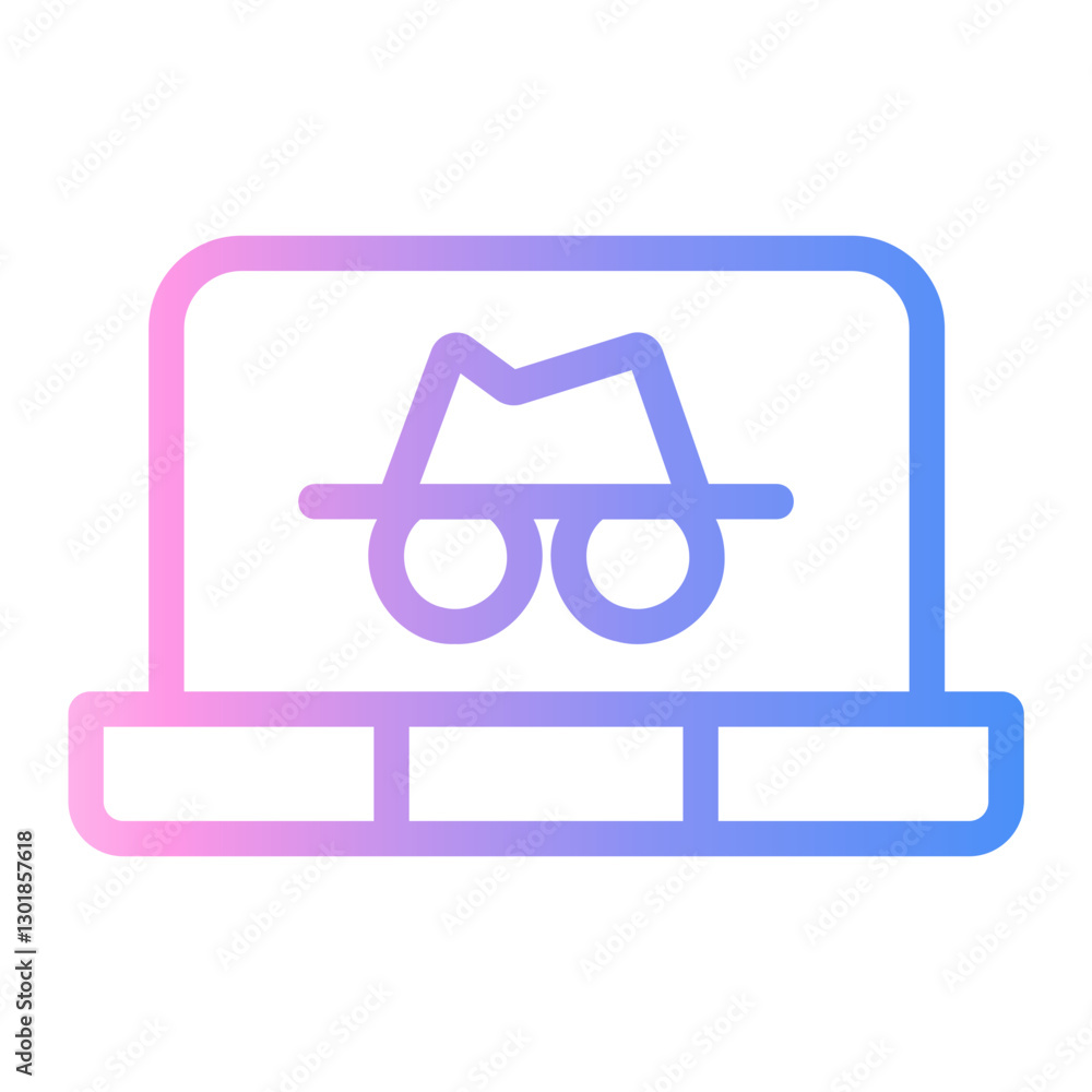 hacker Line Gradient Icon hacker Line Gradient Icon
