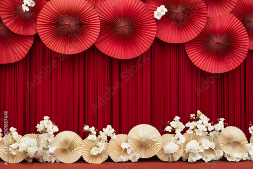 Photo Background Red Curtai...