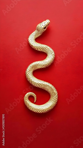 Golden Snake Illustration -...