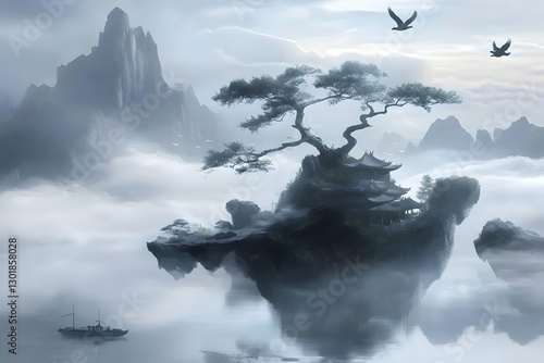 Illustration Serene Floatin...