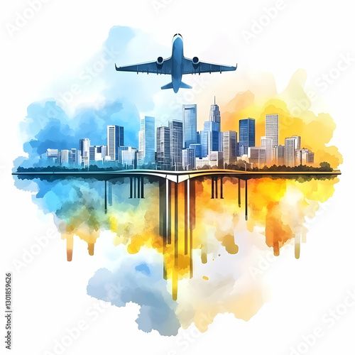 Illustration - Airplane Soa...