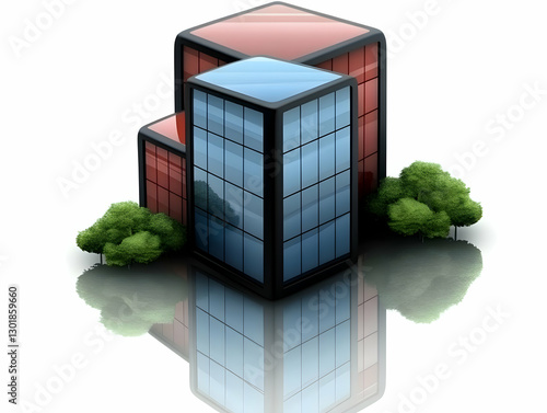 3D Illustration Modern Arch...