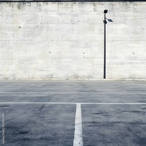 Photo Empty Parking Lot Con...