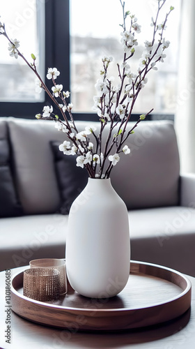 Photo White Vase, Spring Bl...