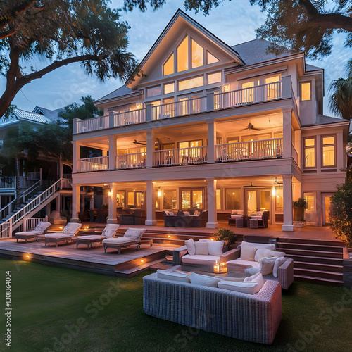 Photo - Luxury Home, Dusk, ...