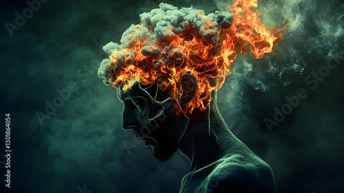 Illustration of Fire, Smoke...
