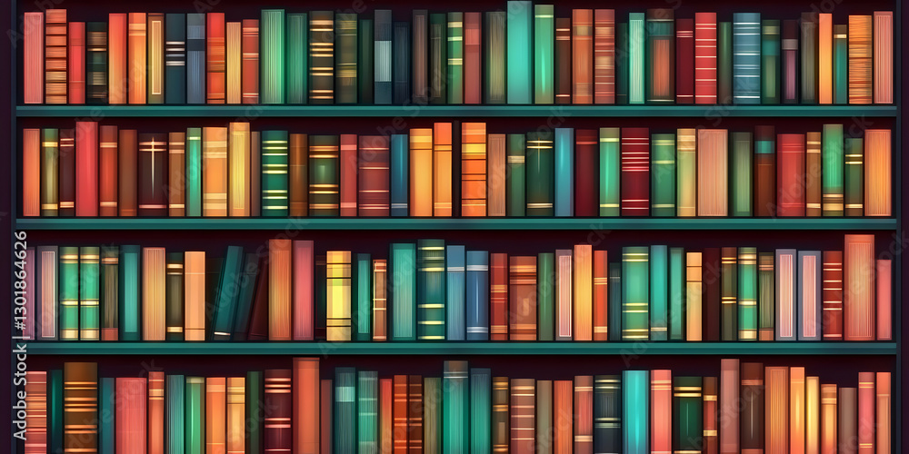Illustration Background Library Bookshelf Colorful Literature Reading Knowledge Wisdom Education Illustration Background Library Bookshelf Colorful Literature Reading Knowledge Wisdom Education