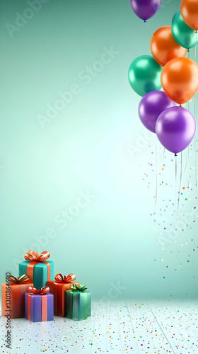 3D Illustration Festive Cel...