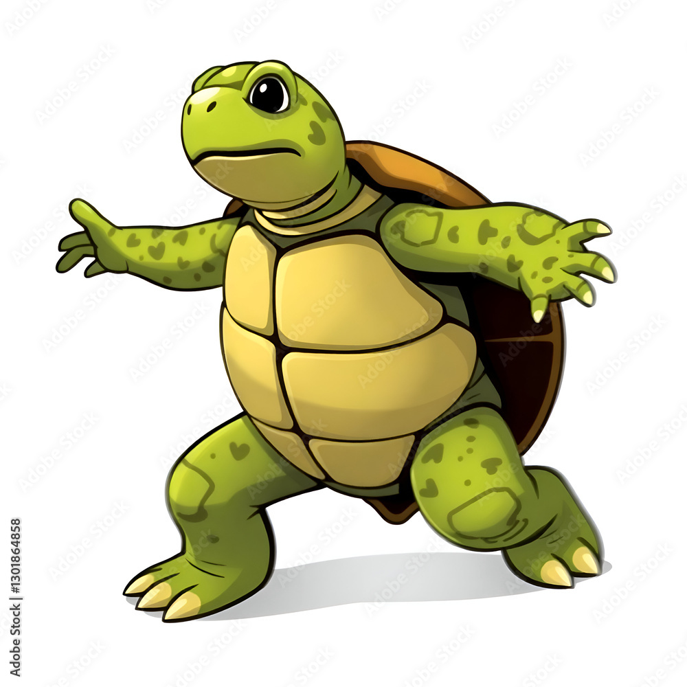 Fototapeta premium turtle cartoon isolated on white 