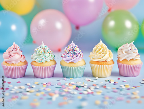 Photo Colorful Cupcakes, Ba...