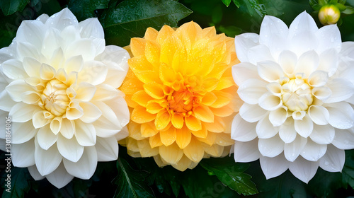 Photo Dahlia Flowers White ...