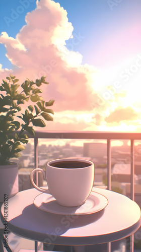 Illustration - Sunset Coffe...