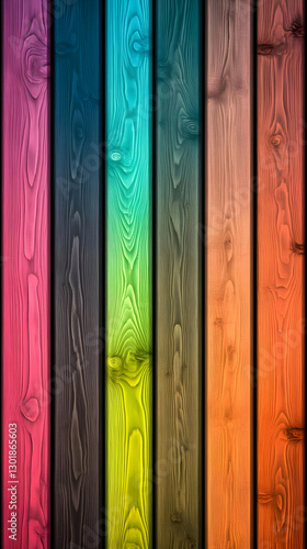 Colorful Wood Panel Backgro...
