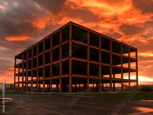 Photo Steel Building Frame ...