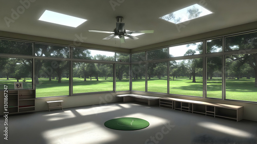 3D Illustration Room with P...