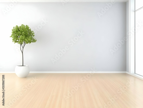 3D Illustration Empty Room ...