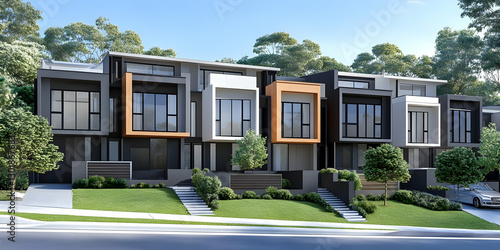 Modern Townhouses Illustrat...