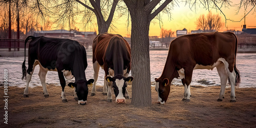 Photo - Three Cows Grazing ...