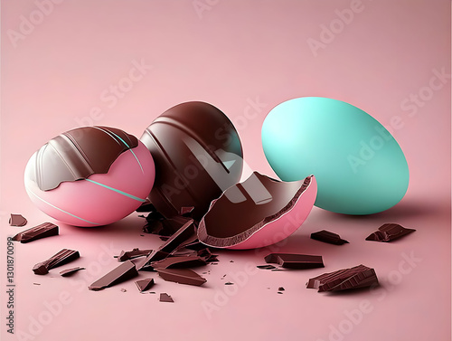 3D Illustration Chocolate E...