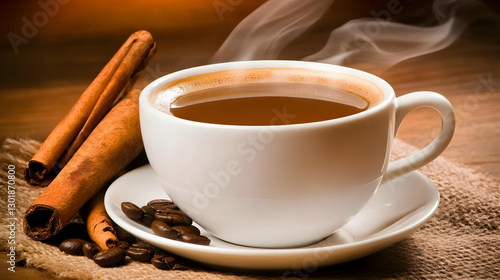 Photo Steaming Coffee Cup, ...