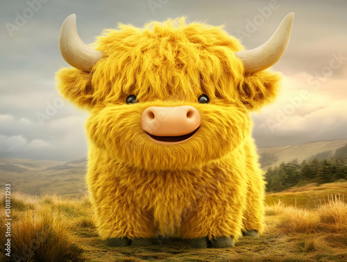 3D Illustration Cute Fluffy...