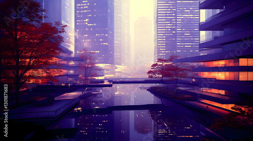 Illustration - Cityscape, U...