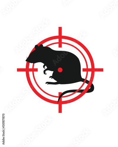 Rat target icon stock illustration