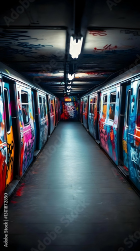 Photo Subway Platform Graff...