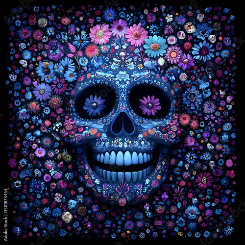 Illustration - Floral Skull...