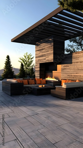3D Illustration Modern Pati...